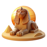 extraordinary abstract A wise sphinx posing its riddle, surrounded by desert sands, bathed in the warm glow of the setting sun. Egyptian art style, hieroglyphic details 4K png