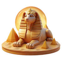 wonderful abstract A wise sphinx posing its riddle, surrounded by desert sands, bathed in the warm glow of the setting sun. Egyptian art style, hieroglyphic details 4K png