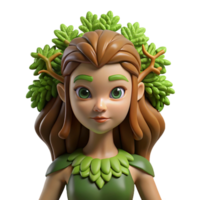 vibrant vintage A beautiful dryad with bark-like skin and leafy hair, merging with a giant oak tree, soft, dappled sunlight, serene and magical style high resolution png