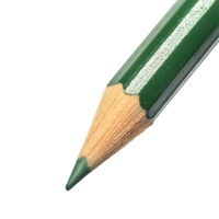The tip of a sharp green pencil resting on a clean transparent background captures attention, tip of green pencil isolated on transparent background png