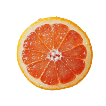 fresco pompelmo fetta con acqua goccioline su un' luminosa trasparente sfondo, pompelmo fetta ritirare di acqua su trasparente sfondo png