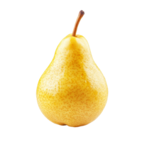 Half yellow pear fruit isolated on a clean transparent background for culinary and nutritional context, Half yellow pear fruit isolated on transparent background png