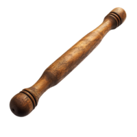 Wooden rolling pin on a transparent background for baking and cooking enthusiasts, wooden rolling pin isolated on transparent background png