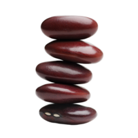 Stacked adzuki beans on a transparent background highlighting their unique shape and rich color, Stacked adzuki beans isolated png