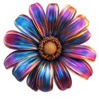 Vibrant and colorful daisy flower isolated on a transparent background for artistic and decorative purposes, vibrant daisy in style, isolated on a transparent background for design layouts png