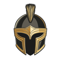 Spartan helmet symbol displayed on a clean transparent background showcasing the iconic warrior design, Spartans helmet symbol isolated on transparent background png