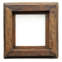 Elegant wooden photo frame on a clean transparent background, perfect for showcasing cherished memories and artwork, wooden photo frame on transparent backgroundfile png
