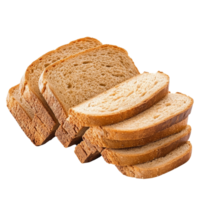 Slices of bread arranged neatly on a transparent background, perfect for sandwiches or toast, Sliced of bread isolated on transparent background png