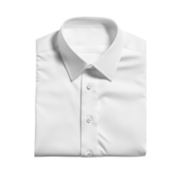 Neatly folded transparent classic shirt on a transparent background for a clean and professional presentation, transparent classic neatly folded shirt, file of isolated object with shadow on png