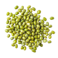 Fresh mung beans isolated on a transparent background ready for cooking, sprouting, or healthy snacking, Mung beans isolated on transparent background png