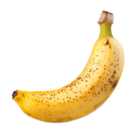 een rijp banaan geïsoleerd Aan een transparant achtergrond markeren haar levendig geel kleur en textuur, banaan geïsoleerd Aan een transparant achtergrond png