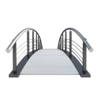 A modern metal bridge with a sleek design on a transparent background showcasing contemporary architecture and structure, Metal Modern Bridge on transparent background png