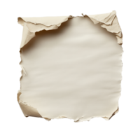 Torn note paper with an unmarked surface isolated on a clean transparent background, suitable for creative projects, Torn note paper on transparent backgroundfile png