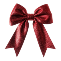 Vibrant red Christmas bow isolated on a transparent background perfect for festive decorations and holiday gifting, red christmas bow bow isolated on transparent background png