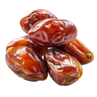 dates collected and displayed on a clean transparent background showcasing their rich, dark brown color and texture, dates isolated on transparent background png