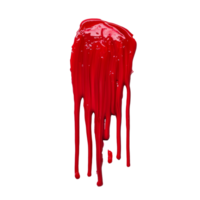Blood dripping on a transparent background showcasing vibrant red hues with flowing textures and patterns, Blood Dripping On transparent background png