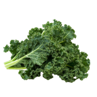 Fresh kale isolated on a transparent background showcases its vibrant green color and curly leaves for culinary use, Kale isolated on transparent background png
