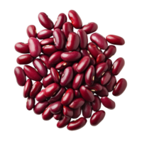 Red beans scattered on a transparent background showcasing their smooth hull and rich maroon color, red beans hull isolated on transparent background png