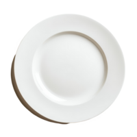 Simple transparent dinner plate on a clean transparent background, highlighting minimalism and elegance in design, transparent plate and bowl on transparent background png
