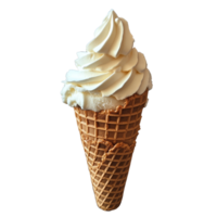 Delicious empty wafer cone ready for ice cream topped with creamy swirl in a cozy setting, Wafer cone, empty ice cream cone png