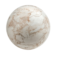 A beautifully crafted round marble sphere isolated against a clean transparent background showcasing its intricate patterns, Round Marble Sphere Isolated on transparent background png