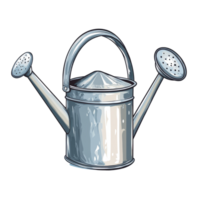 Charming watering can illustration on a clean transparent background for gardening enthusiasts and home decor, watering can transparent background png