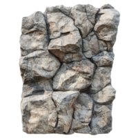 Rock wall surface construction showcasing detailed architectural elements in an outdoor setting, Rock wall Surface, Construction and Architectural Element, Isolated on transparent background png