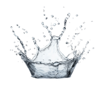 A dynamic water splash captured in isolation against a transparent background showcasing the beauty of liquid motion, water splash isolated on transparent background png