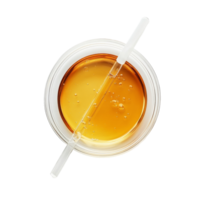 Clear liquid in petri dish with pipette on transparent background showcasing a laboratory setup for experiments, Liquid in petri dish over transparent background flat lay png