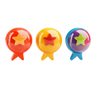 Colorful starshaped badges on a transparent background for customer feedback and reviews, Review us on transparent background Customer Feedback Request Bubbles png