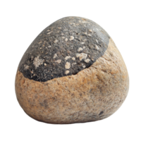 A smooth, naturally shaped pebble isolated on a clean transparent background showcasing its unique texture and color, of pebble isolated on transparent background png