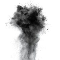 Dust powder erupts dramatically against a transparent background, creating an explosive visual effect, dust powder splatted background. dust powder explosion on transparent background. dust explode. png