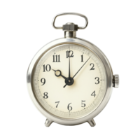 Classic stopwatch with clear face and silver casing isolated against a Transparent background for timing activities, typical stopwatch isolated on a White background png