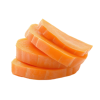 Carrot slices stacked on a clean white background demonstrating fresh produce and healthy eating, carrots sliceisolated on white background png