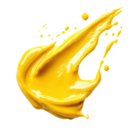 Dijon mustard smear on a clean Transparent background for culinary design and food styling, Dijon mustard smears isolated on background png