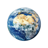 View of Earth from space on a Transparent background showcasing continents and oceans, Earth Globe from Space On background png