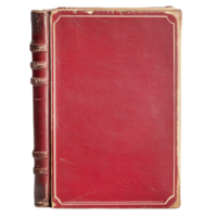 Blank red hardcover book with gilded spine elements isolated on white background for use in various projects, Blank red hardcover book isolated on white background with copy space png