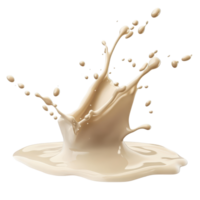 Captivating white chocolate splash with milk on a pristine Transparent background, White chocolate falling milk splash isolated on background png