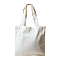 Simple white tote bag on a clean Transparent background for versatile usage in daily activities, White tote bag isolated on background png