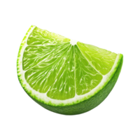 Fresh lime slice and half presented beautifully on a white background for culinary and beverage inspiration, Fresh lime slice and half isolated on white background png