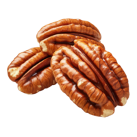 Discover the rich texture and flavor of pecan nuts isolated on a Transparent background, Pecan nuts isolated on background png
