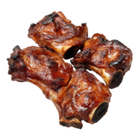 Grilled pork knuckles cooked to perfection on a clean white background for culinary presentation, Grilled pork knuckles isolated on white background png