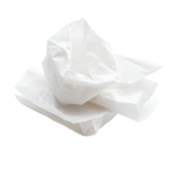 Tissue paper crumpled and isolated against a clean Transparent background for creative use, tissue paper isolated on background png