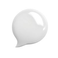 Glossy white speech bubble isolated on a clean Transparent background for communication and design purposes, white glossy speech bubble isolated on White background png