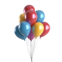 Brightly colored balloons create a festive atmosphere against a clean white background, Bunch colorful balloons on white background png