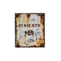 Sign indicating demons traction on a weathered and rusty surface, sign that says demons traction on a rusty surface, Transparent background png