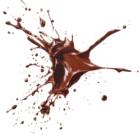 Chocolate splash creates dynamic art on a clean white background showcasing motion and texture, Chocolate Splash on white background png