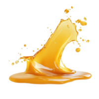 Exquisite honey spill isolated on a white background showcasing texture and droplets, honey spill isolated on white background or white backgroud png