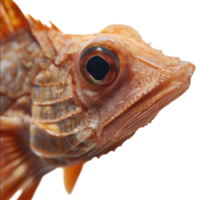 Closeup view of a Sheathfish showcasing details against a Transparent background, Closeup view a Sheathfish background png