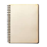Blank spiral notebook mockup on a clean Transparent background for creative projects and note taking, Notebook mockup with blank pages and spiral isolated non isolated on background png